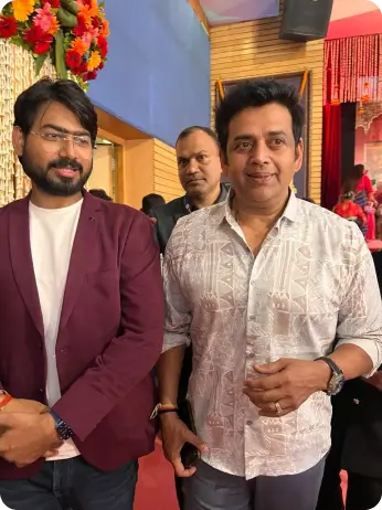 Founder Shivanshu Mishra with Celebrity 5